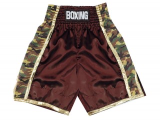 Designa egna Boxningsshorts Boxing Shorts : KNBSH-034-Rödbrun